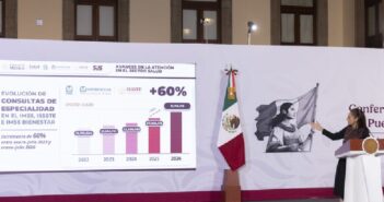Presidenta Claudia Sheinbaum destaca incremento de 60% en consultas de especialidad en IMSS, ISSSTE e IMSS Bienestar